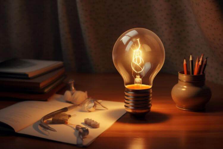 Light bulb signifying that Introvert entrepreneurs have great ideas